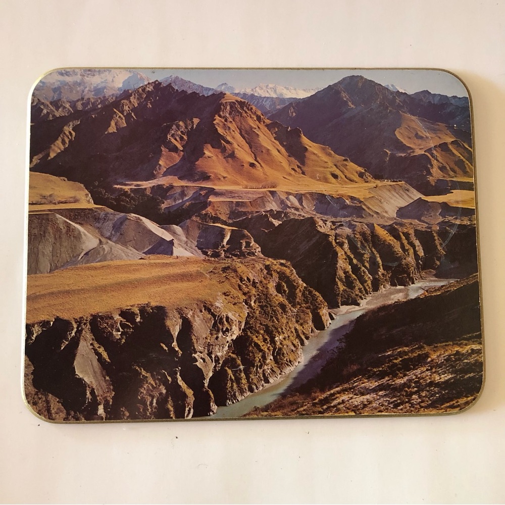 Vintage Made In Tawa New Zealand Milhurst Picture Coaster Māori Bluff Skippers